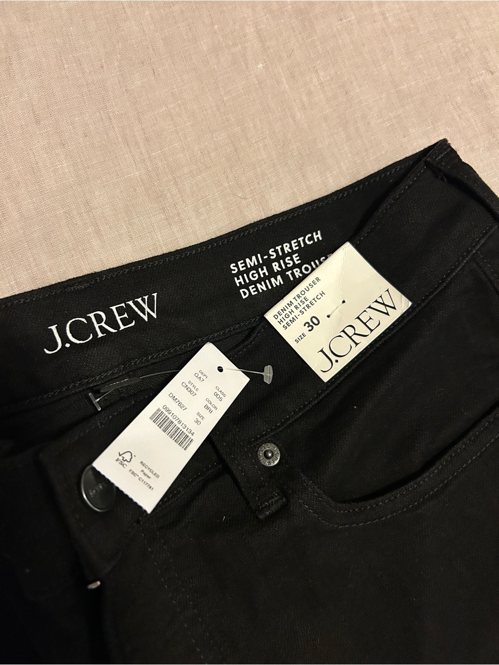 J. Crew Black Wide-Leg Trouser Jeans - Picture 3 of 3